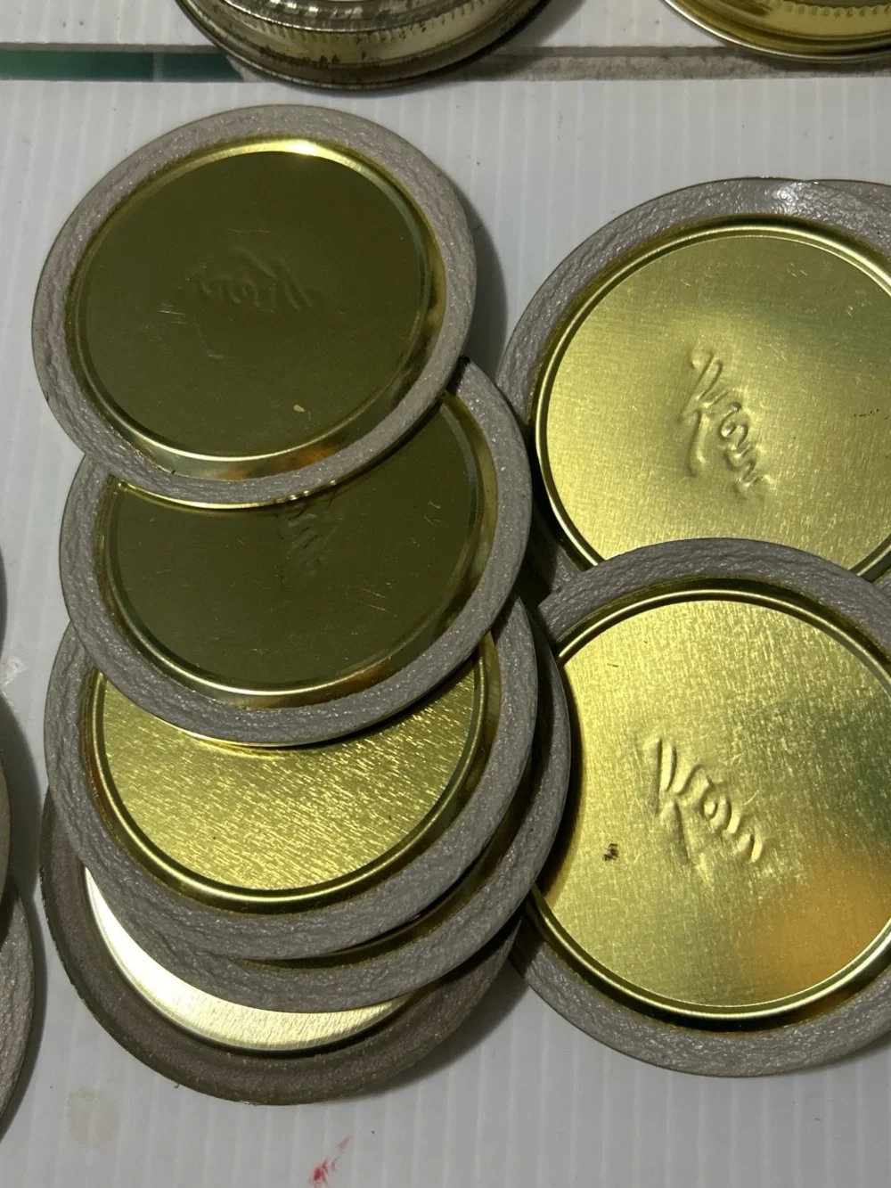 Gold Metal Mason Jar Rings and Lids – Multipack Storage Hardware